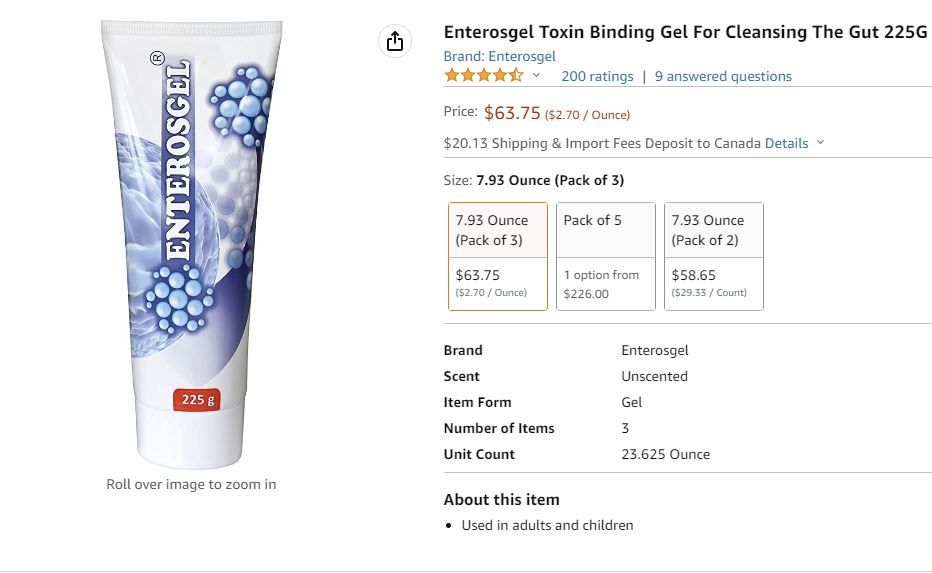 body cleanse and detox enterosorbent gel for fasting preparation